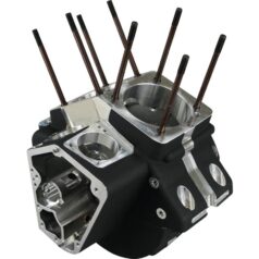 84-91 Softail, 85-91 Touring, 91 Dyna, 85-91 FX ModelEvolution Standard 3.500" Bore Engine Case for 5-Piece Flywheel 84-91 Bottom Breather Black
