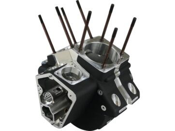 84-91 Softail, 85-91 Touring, 91 Dyna, 85-91 FX ModelEvolution Standard 3.500" Bore Engine Case for 5-Piece Flywheel 84-91 Bottom Breather Black
