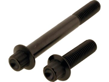 00-03 Sportster, 00-17 Dyna, 00-14 Softail, 00-07 Touring, 02-05 V-RodTitan Front Brake Caliper Screw Kit 2-Piece Black
