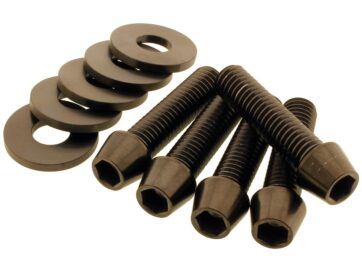 91-20 Sportster, 93-99 Dyna, 93-99 SoftailSprocket/Pulley Screw Kit 5 Conical Allen Head Screws, 5 Washers Titanium Satin