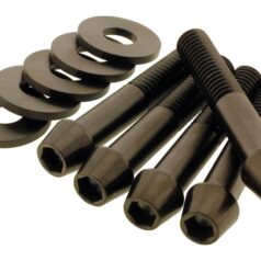 06-17 Dyna, 07-24 SoftailSprocket/Pulley Screw Kit 5 Conical Allen Head Screws, 5 Washers Titanium Satin