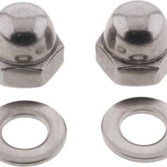 82-20 Sportster, 91-17 Dyna, 02-17 V-Rod, (except 09-17 VRSCF), 84-24 Softail, 85-24 Touring, 09-24 TrikeMirror Nuts Kit Stainless Steel