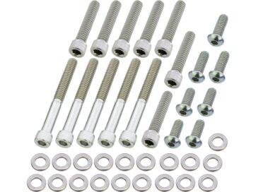 91-98 Dyna, 89-99 SoftailPrimary Cover Screw Kit For Dyna, Softail Stainless Steel