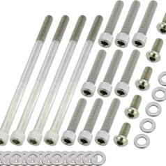 13-14 FXSBSE, 14-17 FXSB, 16-17 FXSE, 08 FXCW, 08-11 FXCWCPrimary Cover Screw Kit For Softail Stainless Steel