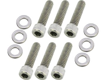 07-16 Touring, 07-17 Softail, 06-17 DynaTransmission Top Cover Screw Kit Stainless Steel