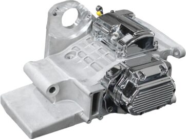 01-05 Dyna, 01-06 TouringTransmission for 6 Speed Twin Cam A Raw Housing, Chrome Covers