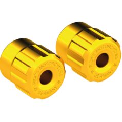 Club-Style Crash Bar Replacement Aluminium Sliders Gloss Gold Anodized