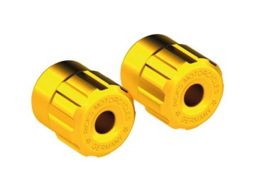 Club-Style Crash Bar Replacement Aluminium Sliders Gloss Gold Anodized