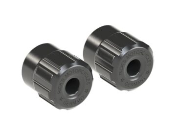 Club-Style Crash Bar Replacement Aluminium Sliders Gloss Black Anodized