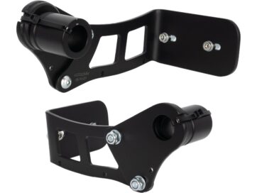 08-17 SoftailMedium Pro Side Mount License Plate Bracket Black Satin