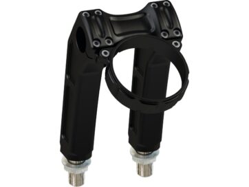 22-25 FXLRS, 25 FXLRST, 25 FXBB, 25 FXBRClubstyle Riser Kit Height: 7", For 1" Handlebar, Round Instrument Black Satin