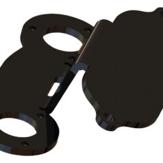 18-24 SoftailDigital Speedometer Housing Bracket For Fastening Between Risers to Upper Triple Black