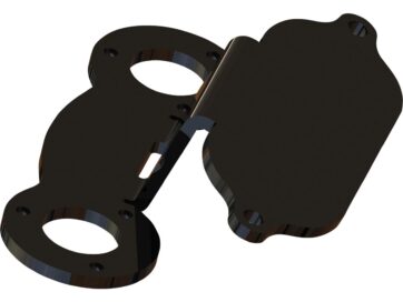 18-24 SoftailDigital Speedometer Housing Bracket For Fastening Between Risers to Upper Triple Black