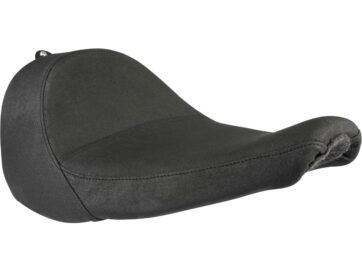 08 FXCW, 08-11 FXCWC, 13-14 FXSBSE, 14-17 FXSB, 16-17 FXSEVinyl Leather Solo Seat Plain, For Thunderbike Steel Fender 260/18" and Aluminium Tank Black