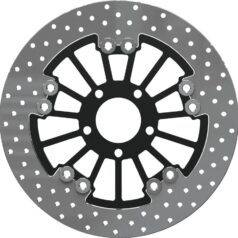 00-10 Sportster, (except 08-10 XR1200, 10 XR1200X), 00-17 Dyna, 00-24 Softail, 00-07 TouringRound 292 mm Floated Brake Disc Spoke Polished Rear