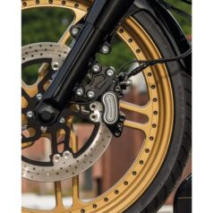23-24 FLHXSE, 23-24 FLTRXSE, 24 FLTRXSTSE, 21-24 Sportster S RH1250SRadial Conversion Front Brake Caliper Spacer Set From 300 mm to 340 mm Brake Disc Black Anodized