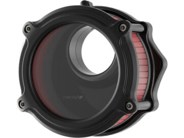 23-24 FLHXSE, 23-24 FLTRXSE, 24 FLHX, 24 FLTRX, 24 FLTRXSTSEGood Guys 3 Air Cleaner Transparent Cover, Black Insert