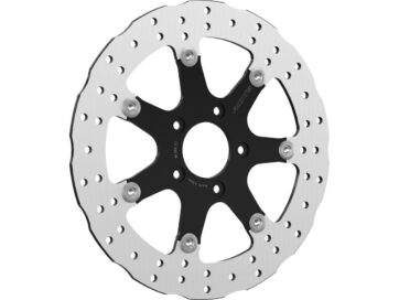 00-13 Sportster, 00-05 Dyna, 00-14 Softail, 00-07 Touring, 02-05 V-RodSeven Sins Wave Design Floating Brake Disc Black Inner Carrier 11,5" Front