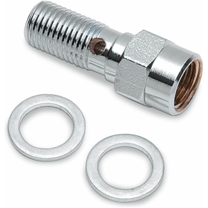 BANJO BOLT ADAPTER CHROME 3/8"-24
