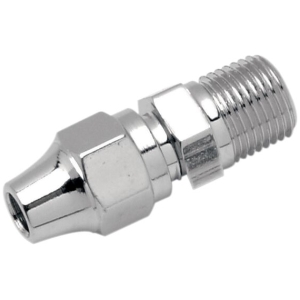 UNIVERSAL BRAKE LINE FITTING CHROME 1/8" MALE NPT STRAIGHT