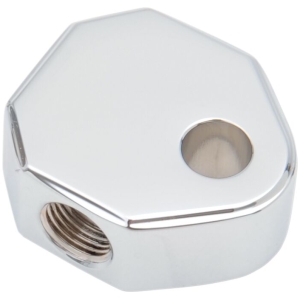BRAKE-TEE CHROME W/ 3 X 1/8" NPT HOLES