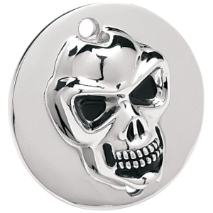 3-D SKULL POINT COVER CHROME 2-HOLE