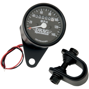 2.4" MECHANICAL SPEEDOMETER 2:1 BLACK HOUSING BLACK FACE