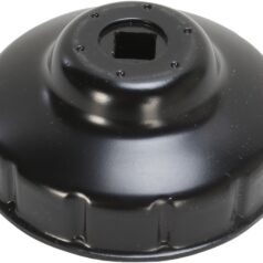 CUSTOM REPLACEMENT OIL FILTER CUP / 76 MM / BLACK-POWDER COATED / ALUMINUM