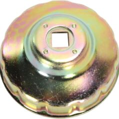 CUSTOM REPLACEMENT OIL FILTER CUP / 73 MM / BLACK-POWDER COATED / ALUMINUM