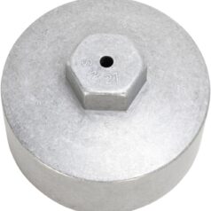 CUSTOM REPLACEMENT OIL FILTER CUP / 76 MM / BLACK-POWDER COATED / ALUMINUM