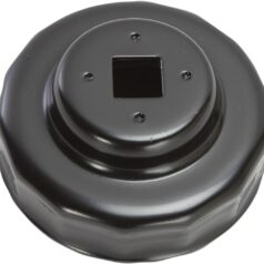 CUSTOM REPLACEMENT OIL FILTER CUP / 72 MM / BLACK-POWDER COATED / ALUMINUM