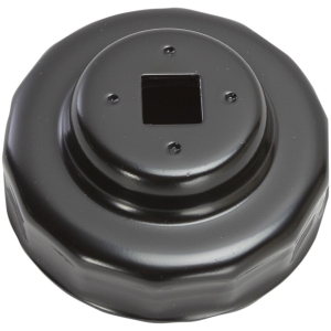 CUSTOM REPLACEMENT OIL FILTER CUP / 72 MM / BLACK-POWDER COATED / ALUMINUM