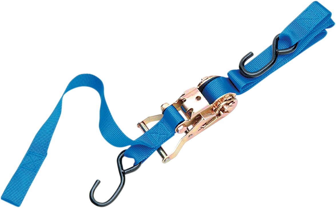 HEAVY-DUTY RATCHETING TIE-DOWN WITH BUILT-IN ASSIST BLUE