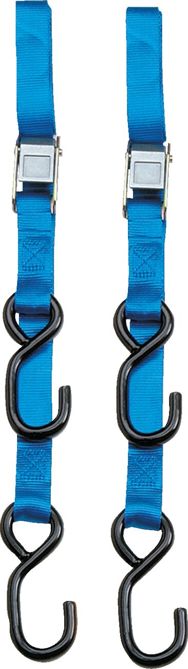HEAVY-DUTY CAM BUCKLE TIE-DOWN WITH BUILT-IN ASSIST BLUE
