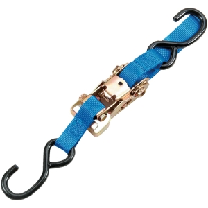 HEAVY-DUTY RATCHETING TIE-DOWN WITH BUILT-IN BLUE