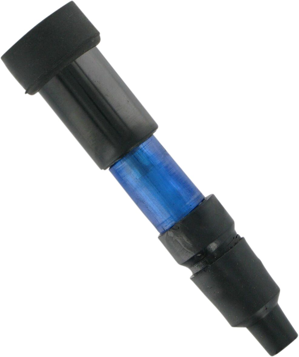 FLASHING SPARK PLUG CAP STRAIGHT BLUE