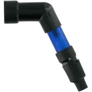 FLASHING SPARK PLUG CAP 120° BLUE
