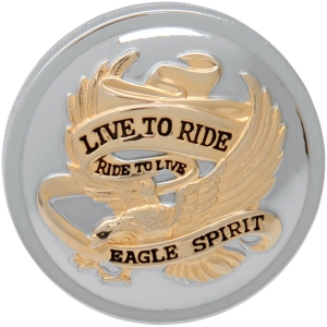 GAS CAP LIVE-TO-RIDE 3" NON-VENTED CHROME/GOLD