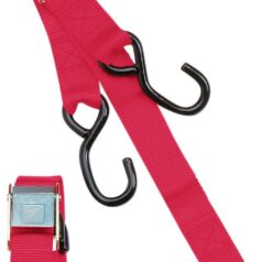HEAVY-DUTY CAM BUCKLE TIE-DOWN WITH BUILT-IN ASSIST RED
