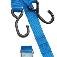 HEAVY-DUTY CAM BUCKLE TIE-DOWN WITH BUILT-IN ASSIST BLUE