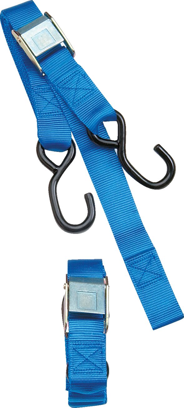 HEAVY-DUTY CAM BUCKLE TIE-DOWN WITH BUILT-IN ASSIST BLUE