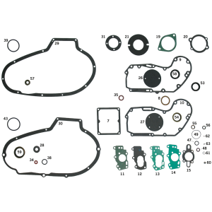 GASKETS, O-RINGS & SEALS FOR K, KH, XR & IRONHEAD SPORTSTER GZP 10pck Cork,pshrd tube upper 17955-36