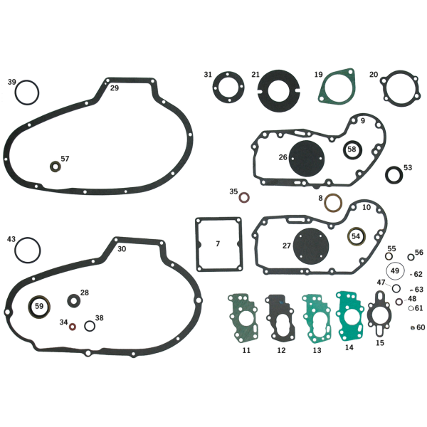 GASKETS, O-RINGS & SEALS FOR K, KH, XR & IRONHEAD SPORTSTER GZP 10pck Cork,pshrd tube upper 17955-36