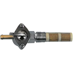 FUEL VALVES WITH EXTERNAL THREAD GZP Chr strght petcock 1/4"NPT brss fltr