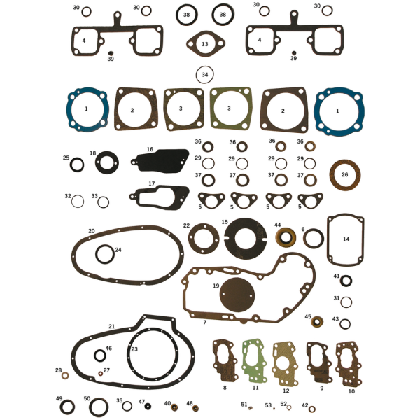 GASKETS, O-RINGS & SEALS FOR K, KH, XR & IRONHEAD SPORTSTER GZP Oil seal OEM + Magneto XL68-69