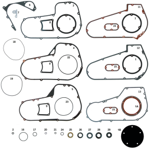 GASKETS, O-RINGS AND SEALS FOR PRIMARY ON 5 SPEED BIG TWIN LATE 1979-2006 GZP 10pck O-ring shift shaft BT84-up