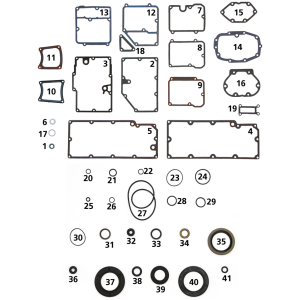 TRANSMISSION GASKET, O-RINGS AND SEALS FOR 5 SPEED BIG TWIN GZP 10pck O-ring mainshaft RH l84