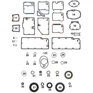 TRANSMISSION GASKET, O-RINGS AND SEALS FOR 5 SPEED BIG TWIN GZP 10pck O-ring mainshaft RH l84