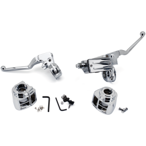 CHROME HANDLEBAR CONTROLS FOR 1982-1995 MODELS GZP Handlebar control kit 82-95 5/8"bore