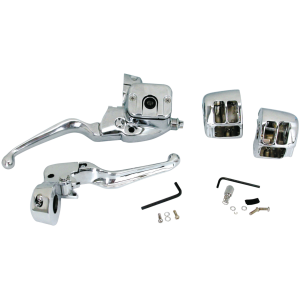 CUSTOM STYLE HANDLEBAR CONTROL KITS GZP H.bar controls chrome 9/16" 96-up